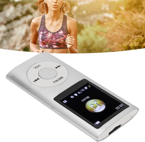 Tbest Mp3 Mp4 Players Mp3 Player Stylish Multifunctional Lossless Sound Slim 1.8 Inch LCD Sn Portable Mp3 Player (Silver) in Kuwait