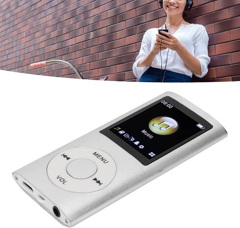 Tbest Mp3 Mp4 Players Mp3 Player Stylish Multifunctional Lossless Sound Slim 1.8 Inch LCD Sn Portable Mp3 Player (Silver) in Kuwait