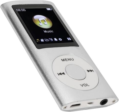 Tbest Mp3 Mp4 Players Mp3 Player Stylish Multifunctional Lossless Sound Slim 1.8 Inch LCD Sn Portable Mp3 Player (Silver) in Kuwait