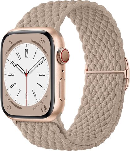 أربطة مضفرة قابلة للتمدد من WJK متوافقة مع ساعة Apple 38 مم 40 مم 41 مم 42 مم 44 مم 45 مم 49 مم للنساء والرجال، حزام نايلون ناعم قابل للتعديل لسلسلة iWatch 9 8 7 6 5 4 3 2 1 SE Ultra/Ultra 2 in Kuwait
