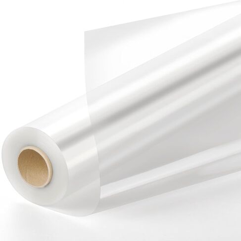 Ohlove Clear Cellophane Wrap Roll 34.6 In(Unfolded) x 220 Ft Large Wrapping Paper for Flower, Gifts Baskets, Arts & Crafts, Treats in Saudi Arabia