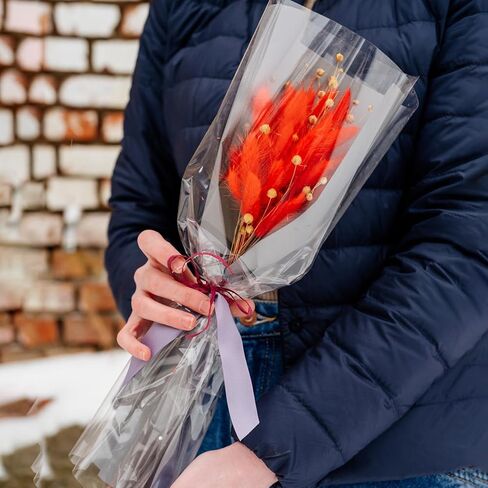 Ohlove Clear Cellophane Wrap Roll 34.6 In(Unfolded) x 220 Ft Large Wrapping Paper for Flower, Gifts Baskets, Arts & Crafts, Treats in Saudi Arabia