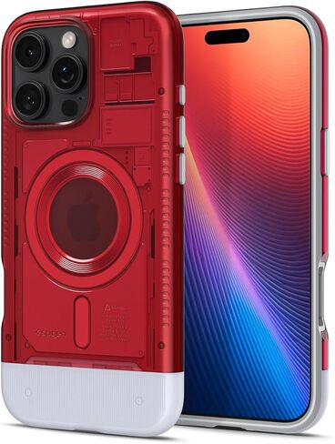 Spigen Classic C1 MagFit Designed for iPhone 16 Pro Max Case (2024) [Military-Grade Protection] Compatible with MagSafe - Bondi Blue in Saudi Arabia