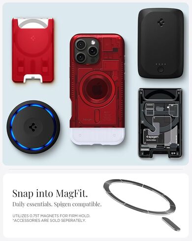 Spigen Classic C1 MagFit Designed for iPhone 16 Pro Max Case (2024) [Military-Grade Protection] Compatible with MagSafe - Bondi Blue in Saudi Arabia