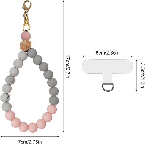 حزام سوار الهاتف مطرز مع قطعتين من رقعات الهاتف، حزام الهاتف المطرز، سوار معصم بدون استخدام اليدين in Kuwait