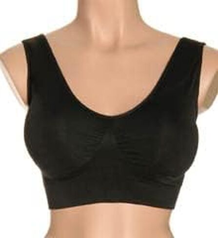 Ahh By Rhonda Shear Women's Plus-Size Generation Bra with Removable Pads, Black, 1X in Saudi Arabia