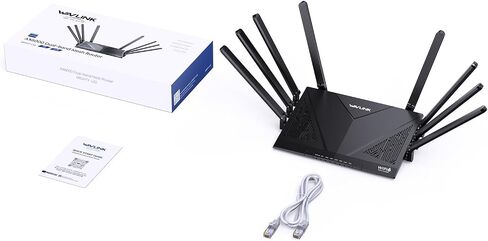 موجه WAVLINK AX6000 WiFi 6، موجه ألعاب ثنائي النطاق مع شبكة WAN بسرعة 2.5 جيجابت في الثانية، شبكة LAN 4 × 1000 ميجابت في الثانية، يدعم وضع EverythingMesh/جهاز التوجيه/AP/Reapter للواي فاي المنزلي، OpenVPN وWireGuard، الرقابة الأبوية، جودة الخدمة in Saudi Arabia