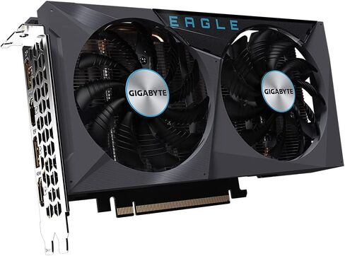 بطاقة رسومات جيجابايت NVIDIA GeForce RTX 3050 Eagle OC - 8 جيجابايت GDDR6، 128 بت، PCI-E 4.0، ساعة أساسية 1792 ميجاهرتز، 1x DP 1.4، 1 x HDMI 2.1، NVIDIA Ampere - GV-N3050EAGLE OC-8GD in Saudi Arabia