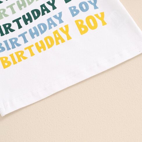 Birthday Boy Shirt for Toddler Boys 1st 2nd 3rd 4th 5th Birthday Outfit Embroidered T-Shirt Casual Short Sleeve Tops in Kuwait