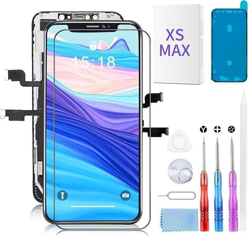 for iPhone Xs MAX Screen Replacement：6.5 Inch Digitizer Assembly with Screen Protector with Repair Tool Kit for A1921, A2101, A2102, A2103, A2104 in Saudi Arabia