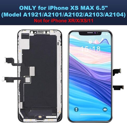 for iPhone Xs MAX Screen Replacement：6.5 Inch Digitizer Assembly with Screen Protector with Repair Tool Kit for A1921, A2101, A2102, A2103, A2104 in Saudi Arabia