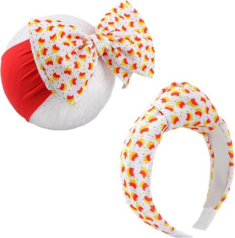 YanJie هالوين معقود عصابات للنساء كاندي فيونكات الشعر هوب طفل الفتيات عقال بسط هالوين هيرباند اكسسوارات واسعة عقال in Kuwait