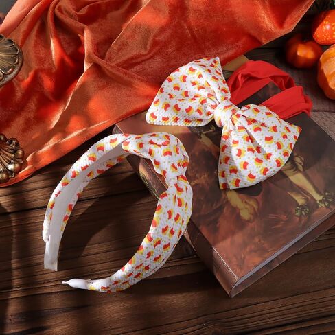 YanJie هالوين معقود عصابات للنساء كاندي فيونكات الشعر هوب طفل الفتيات عقال بسط هالوين هيرباند اكسسوارات واسعة عقال in Kuwait