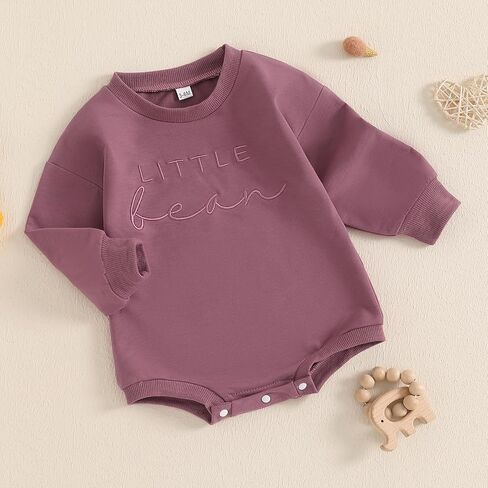 Gender Neutral Newborn Baby Boy Girl Fall Winter Clothes Long Sleeve Bubble Romper Onesie Unisex Infant Outfit in Saudi Arabia
