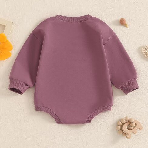 Gender Neutral Newborn Baby Boy Girl Fall Winter Clothes Long Sleeve Bubble Romper Onesie Unisex Infant Outfit in Saudi Arabia