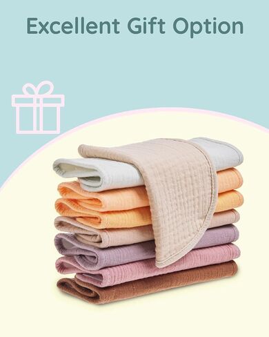 Lilian&Gema Baby Bibs 8 Pack Baby Drool Bibs for Unisex Boys Girls,Soft Cotton Bibs for Teething and Drooling Newborn in Kuwait