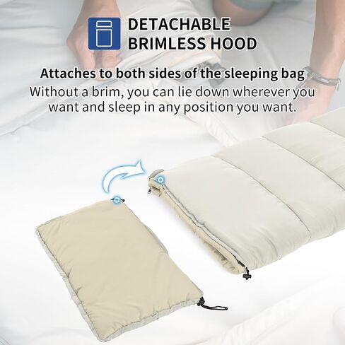 Naturehike Camping Sleeping Bag for Adults, 36/54℉, Spliceable Double Sleeping Bag 3 Seasons, Lightweight Waterproof Sleep Bags for Cold&Warm Weather in Kuwait