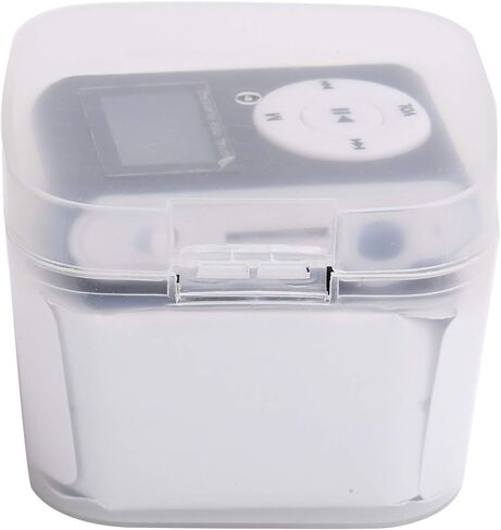 مشغل MP3 صغير، مشغل موسيقى محمول مع مشبك مشغلات MP3 للموسيقى الكلاسيكية مع شاشة LCD رقمية، مشغل وسائط موسيقى MP3 BackClip يدعم بطاقة الذاكرة (فضي) in Saudi Arabia