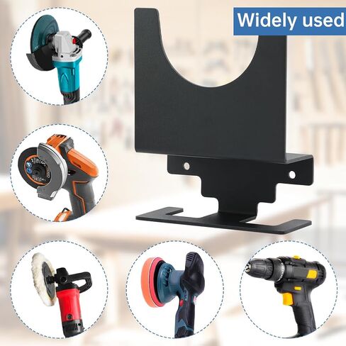 4 pcs Angle Grinder Holder, Angle Grinders Power Tools Stand Wall Mount Storage Rack with Screws Expansion Tubes for Home Garage Machine Shop Hanging Grinders/Polishers/Cutters(COLOR:Black) in Saudi Arabia