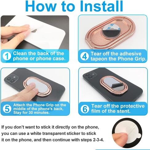 Cell Phone Ring Holder Finger Kickstand, CLZWiiN Foldable 360° Rotation Cellphone Stand for Desk, Office Desktop, Magnetic Car Mount, Metal Multi-Angle for Phone Back Grip (Gun Black) in Saudi Arabia