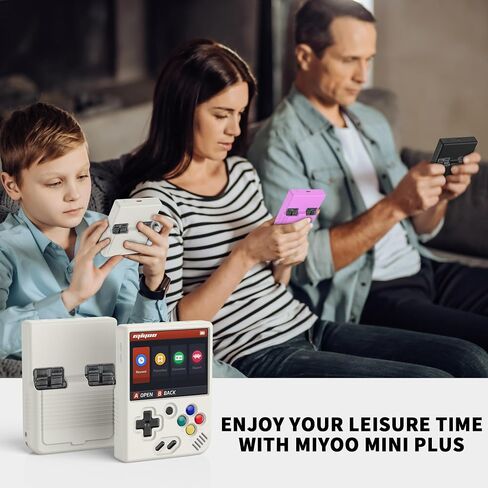 Miyoo Mini Plus Accessories, Soft [Anti-Slip] [Shock Proof] Customized Protective Case for Miyoo Mini Plus with Lanyard-Black in Saudi Arabia