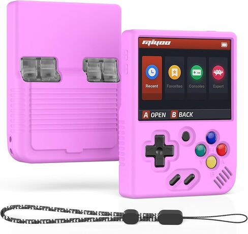 Miyoo Mini Plus Accessories, Soft [Anti-Slip] [Shock Proof] Customized Protective Case for Miyoo Mini Plus with Lanyard-Black in Saudi Arabia