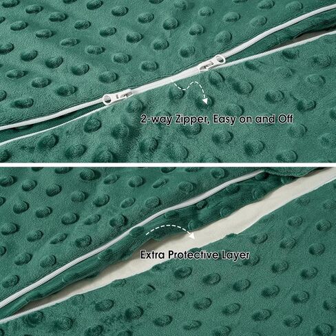 كيس نوم للأطفال من PHF 2.5 TOG مع نقطة مينكي قطيفة، بطانية يمكن ارتداؤها للأطفال من عمر 6 إلى 12 شهرًا مع سحاب ثنائي الاتجاه، كيس نوم شتوي للأطفال الأولاد، أكياس نوم قطنية مريحة ودافئة، مقاس متوسط، أخضر in Kuwait