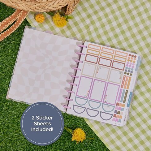 Happy Planner Disc Bound Mid-Year 12 Month Planner, July 2024–June 2025 Daily Planner, Horizontal Layout, Classic Size, Midnight Botanical, 72 Pages, 12 Dividers, 2 Sticker Sheets, 7" x 9 3/4" in Saudi Arabia