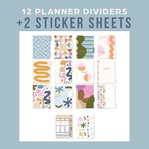 Happy Planner Disc Bound Mid-Year 12 Month Planner, July 2024–June 2025 Daily Planner, Horizontal Layout, Classic Size, Midnight Botanical, 72 Pages, 12 Dividers, 2 Sticker Sheets, 7" x 9 3/4" in Saudi Arabia