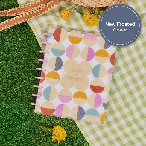 Happy Planner Disc Bound Mid-Year 12 Month Planner, July 2024–June 2025 Daily Planner, Horizontal Layout, Classic Size, Midnight Botanical, 72 Pages, 12 Dividers, 2 Sticker Sheets, 7" x 9 3/4" in Saudi Arabia