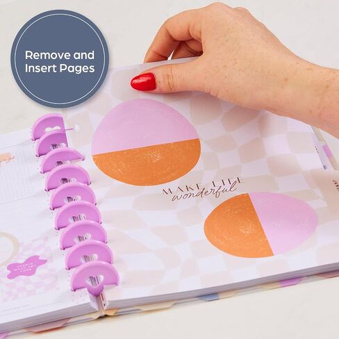 Happy Planner Disc Bound Mid-Year 12 Month Planner, July 2024–June 2025 Daily Planner, Horizontal Layout, Classic Size, Midnight Botanical, 72 Pages, 12 Dividers, 2 Sticker Sheets, 7" x 9 3/4" in Saudi Arabia