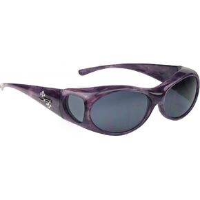Jonathan Paul® Fitovers Aurora Small Polarized Over Sunglasses ; Purple-Haze & Polarvue Gray
