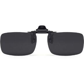 JM Polarized Clip on Sunglasses Frameless Flip Up Lens for Prescription Glasses
