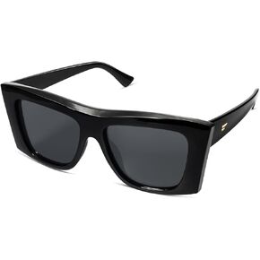 VANLINKER Trendy Polarized Square Cateye Sunglasses for Women Men Thick Oversized Retro Big Sun Glasses VL9784