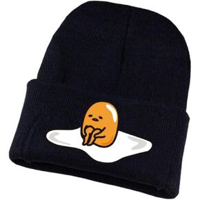 WANHONGYUE Gudetama Anime Beanie Hat for Men Women Unisex Knit Cuffed Hat Winter Soft Warm Skull Cap