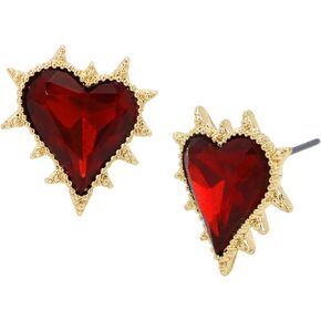 Betsey Johnson Womens Heart Earrings