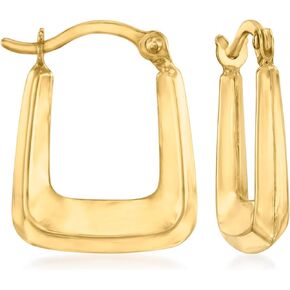 Canaria 10kt Yellow Gold Squared Huggie Hoop Earrings