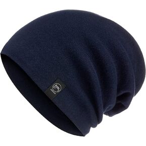 BISMAADH Unisex Soft Cotton Fashion Slouchy Beanie Headwear Skull Hair Cover Sleep Cap Hat for Frizzy Natural Curly Hair