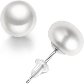 IYOvOYI Pearl Earrings For Women Stud Earrings Quality Handpicked Freshwater Cultured Pearl Drop Earrings S925 Sterling Silver Earrings