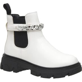 CUSHIONAIRE Women's Clover slip on chelsea boot with Detachable Chain +Memory Foam