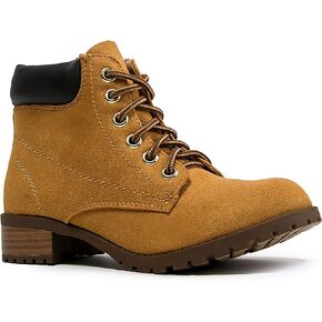 J. Adams Daze Combat Boot - Lace Up Closed Toe Low Heel Outdoor Combat Boot