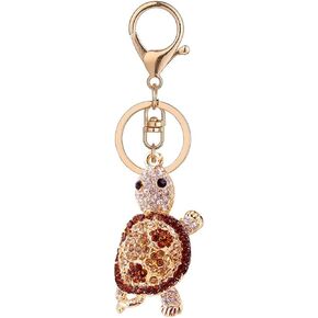 Lovely Crystal Animal Keychain Sparkly Rhinestone Keychain for Women Car Purse Handbag Charms