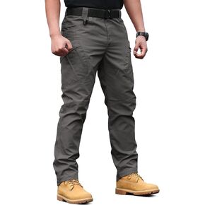 solo soplo Men's Work Tactical Pants Water Repellent Lightweight Cargo Trousers Casual