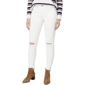 Lucky Brand High-Rise Bridgette Skinny Jeans in Bright White Destructed
