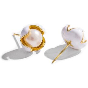 Gold Studs,pearl Earrings for Women,small Pearl Earrings,real Pearl Earrings