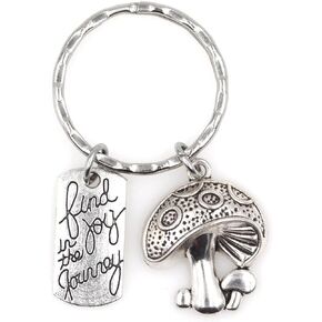 Find Joy in the Journey Graduate House Inspirational Quote Going Away Motivational Congrats Accomplishment Gratitude Gift Fungus Brothers Mario Games Grow Shroom Mushroom Keychain 111D