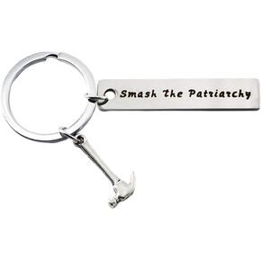 Feminist Gift Keychain Smash The Patriarchy Keychain Women's Rights Gift Lady Boss Jewelry for women girl