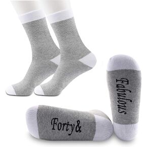JXGZSO 50th Birthday Gift Fifty And Fabulous Socks 50th Birthday Socks 50th Gift Friend Gift BFF Birthday Gift
