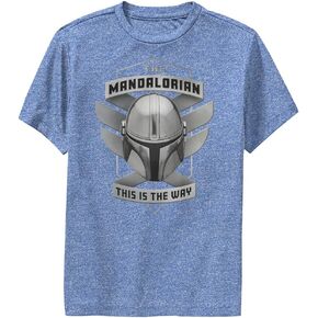 STAR WARS Mandalorian Mando Helmet Lite Boys Short Sleeve Tee Shirt