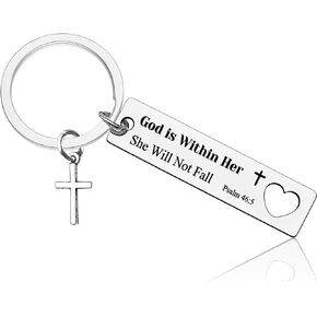 Christian Keychain for Women Religious Christian Gift for Women Girls Daughter Religious Gifts for Best Friend Inspirational Keychain for Her Faith Based Gifts Birthday Thanksgiving Gift for Girls